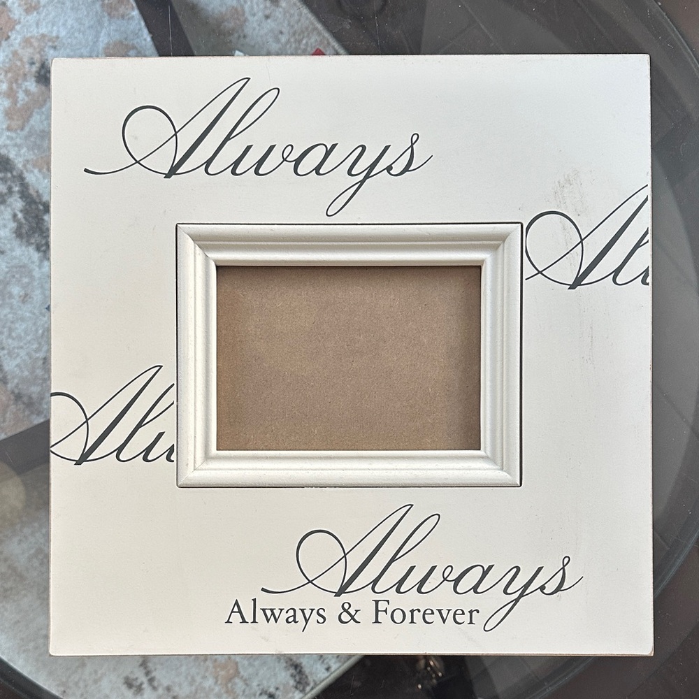 Always & Forever White Photo Frame